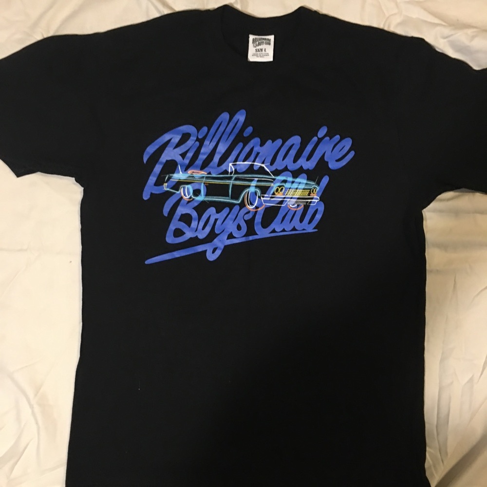 Black and blue billionaire boys club t shirt